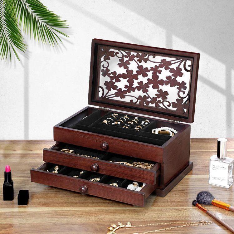 Floral Carving Jewelry Box FredCo