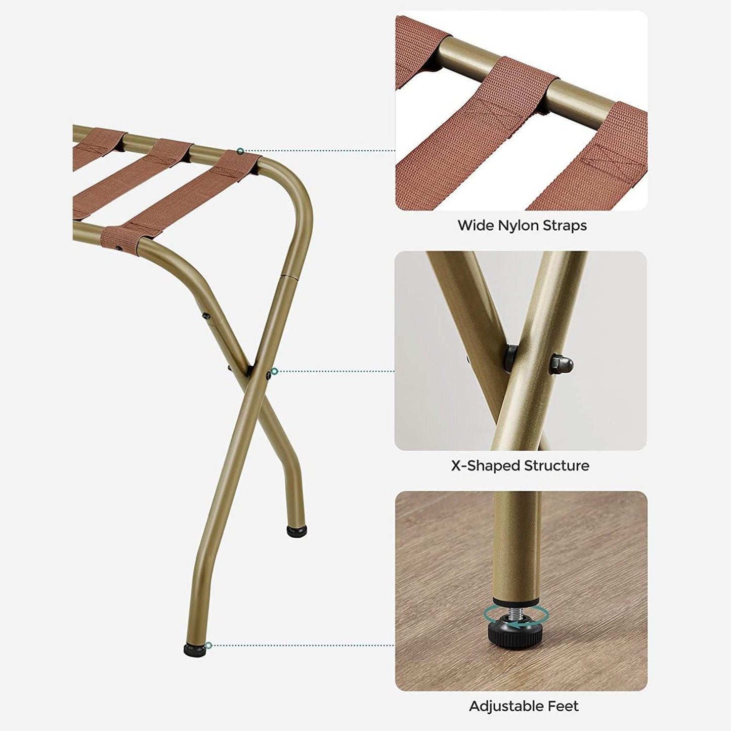 Foldable Steel Luggage Rack FredCo