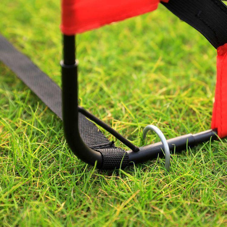 Folding Children's Soccer Goal Set of 2 Red FredCo