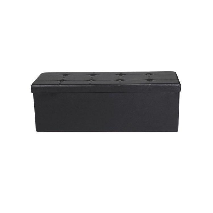 Folding Storage Ottoman Bench FredCo