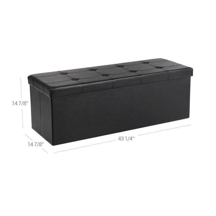Folding Storage Ottoman Bench FredCo