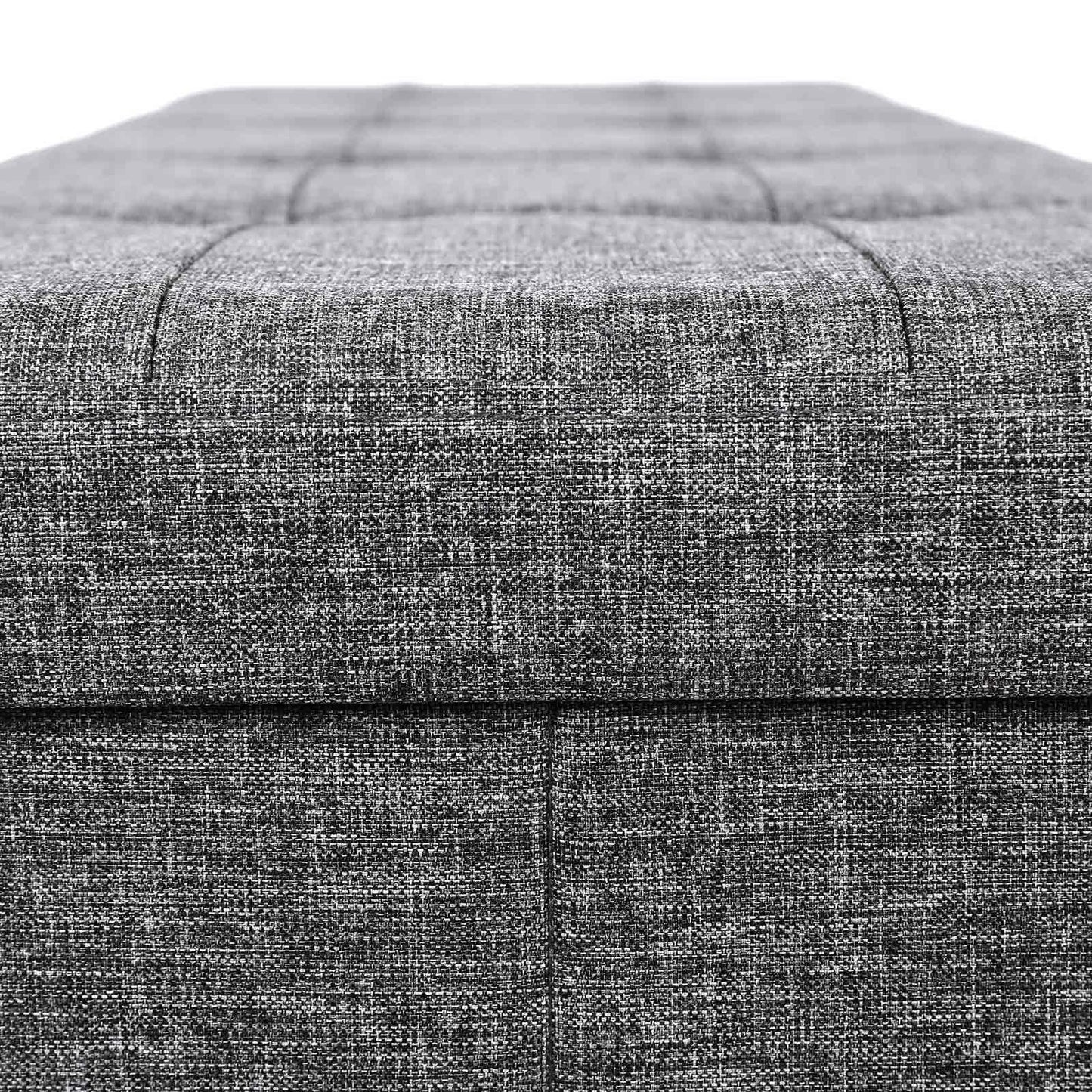 Folding Storage Ottoman Bench, Dark Grey FredCo
