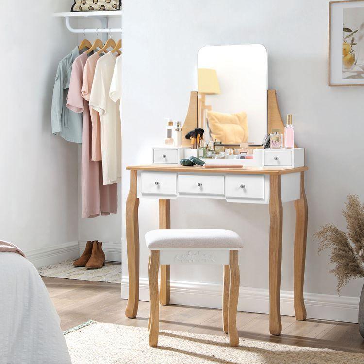 Frameless Mirror Dressing Table Vanity FredCo