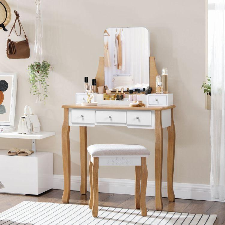 Frameless Mirror Dressing Table Vanity FredCo