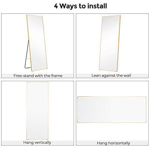 Free Standing Full Length Mirror 65" x 22" FredCo