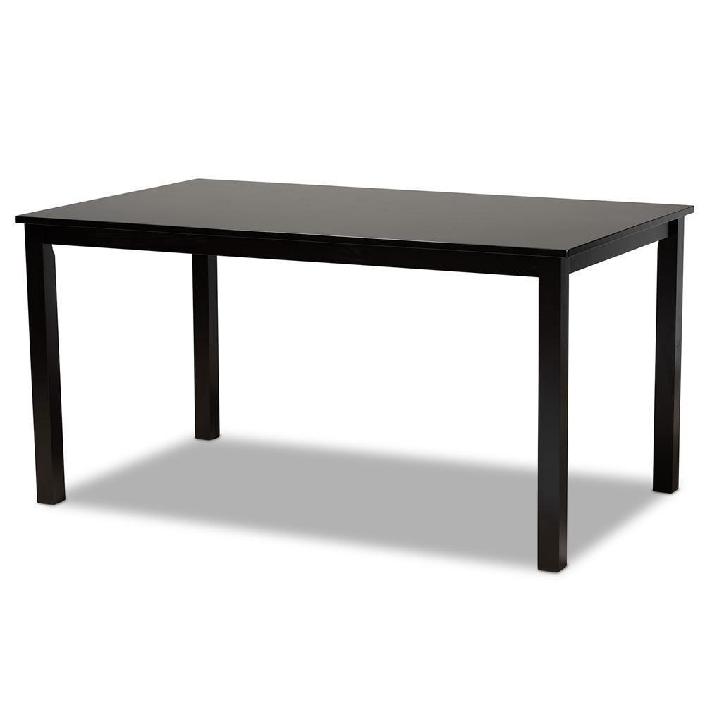 Gabriel Modern and Contemporary Grey Fabric Upholstered and Dark Brown Finished Wood 6-Piece Dining Set FredCo