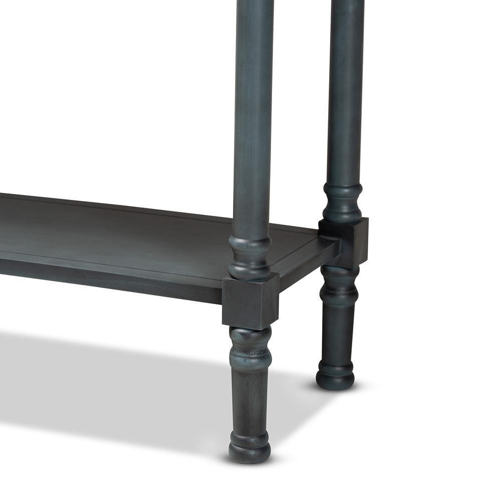 Garvey French Provincial Grey Finished Wood 3-Drawer Entryway Console Table FredCo