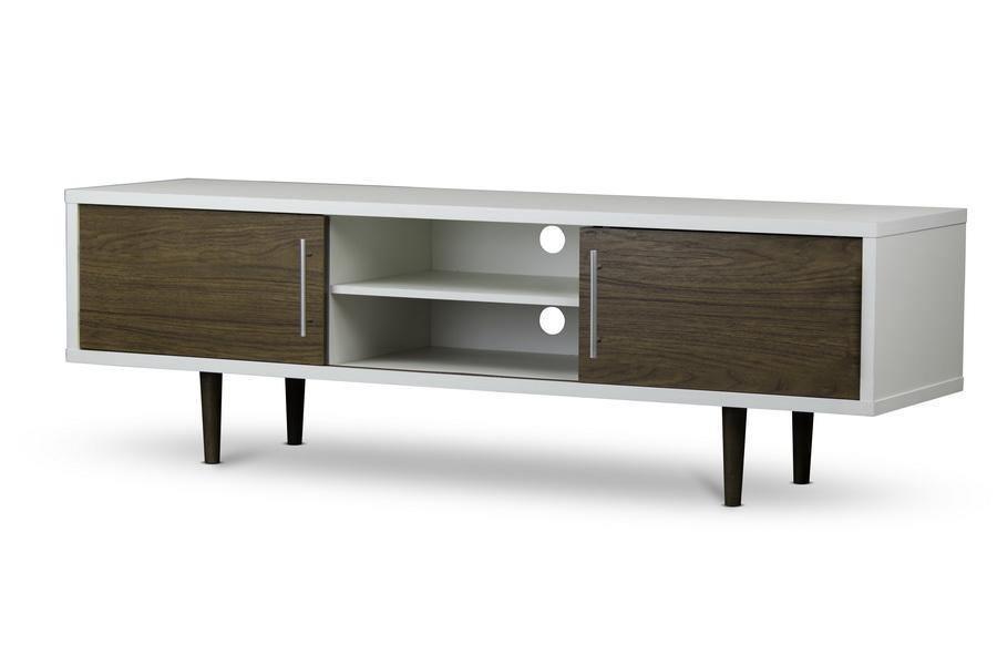 Gemini Wood Contemporary TV Stand FredCo