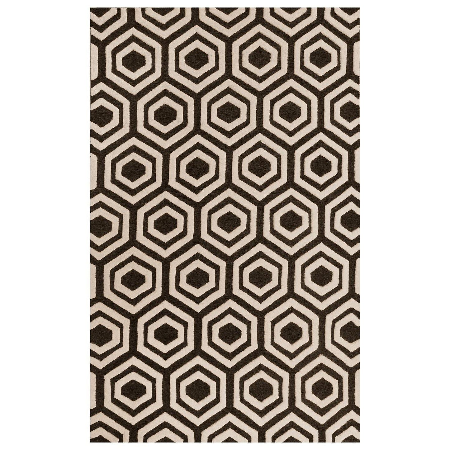 Geometric Modern Hand-Tufted Wool Area Rug FredCo
