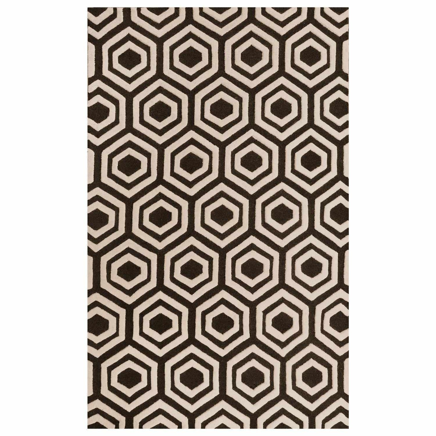 Geometric Modern Hand-Tufted Wool Area Rug FredCo