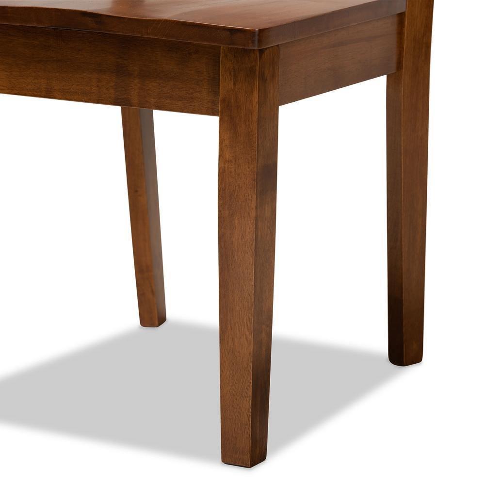 Gervais Modern and Contemporary Transitional Walnut Brown Finished Wood 2-Piece Dining Chair Set FredCo