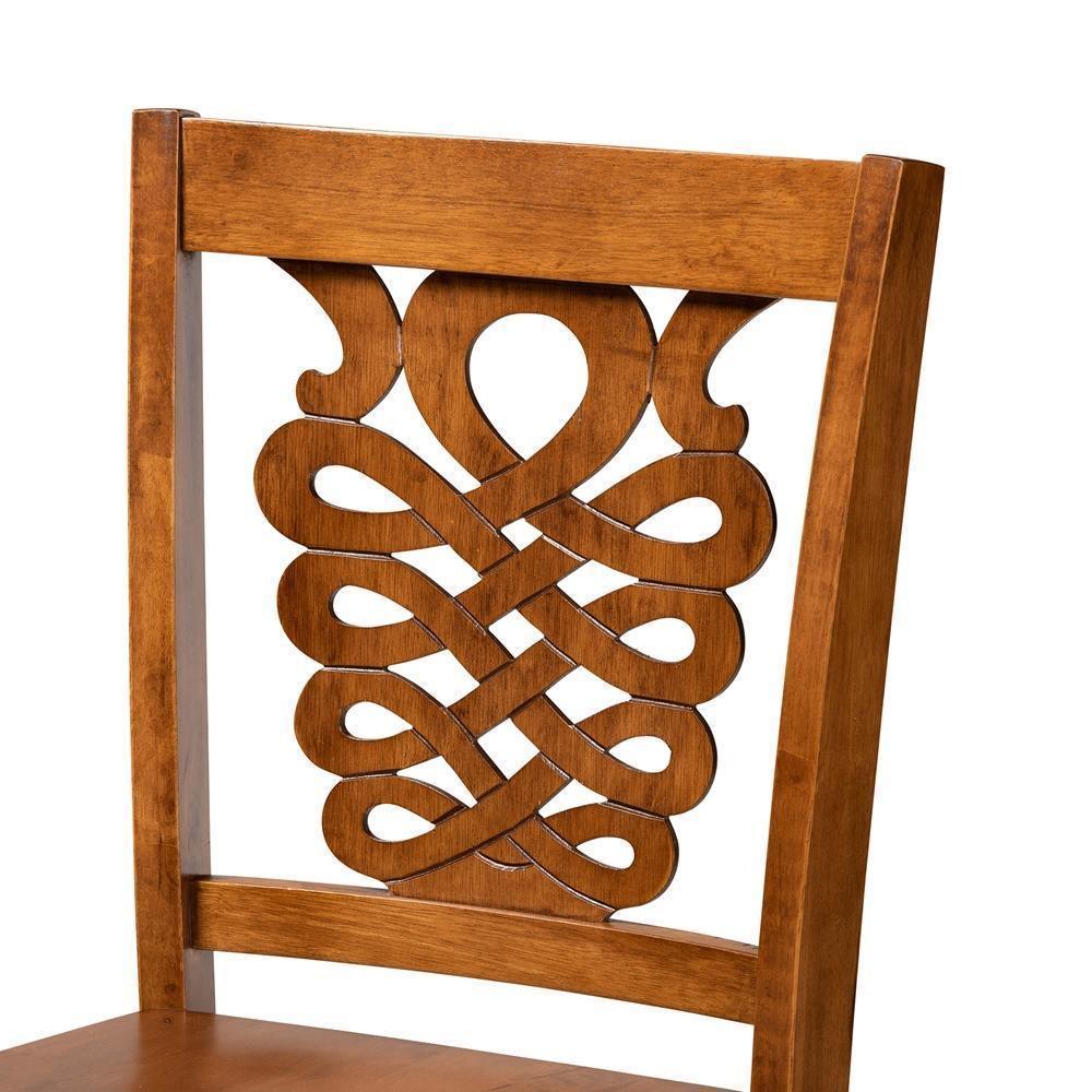 Gervais Modern and Contemporary Transitional Walnut Brown Finished Wood 5-Piece Pub Set FredCo