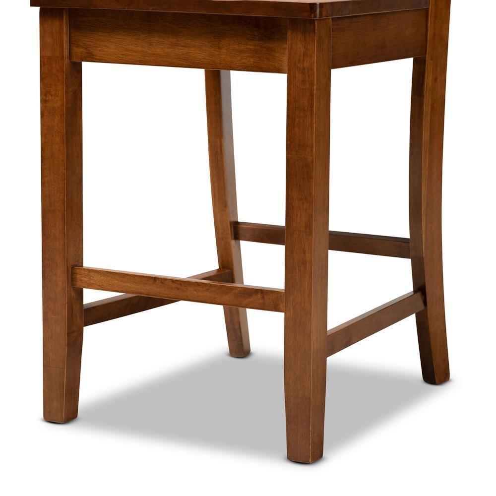Gervais Modern and Contemporary Transitional Walnut Brown Finished Wood 5-Piece Pub Set FredCo