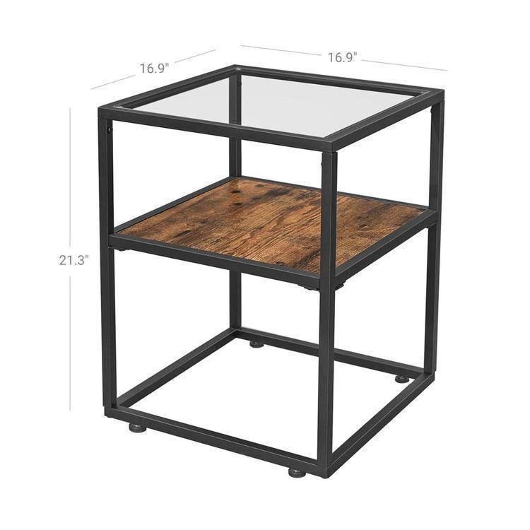Glass Tabletop Side Table FredCo