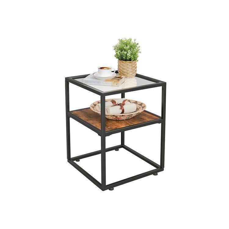 Glass Tabletop Side Table FredCo