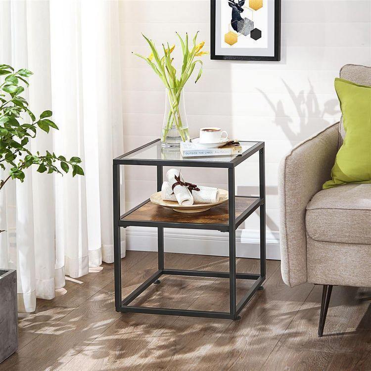 Glass Tabletop Side Table FredCo