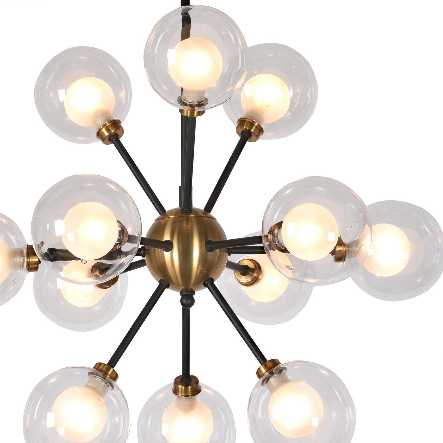 Globe Burst Pendant Light ZD7584-12BR-MB FredCo