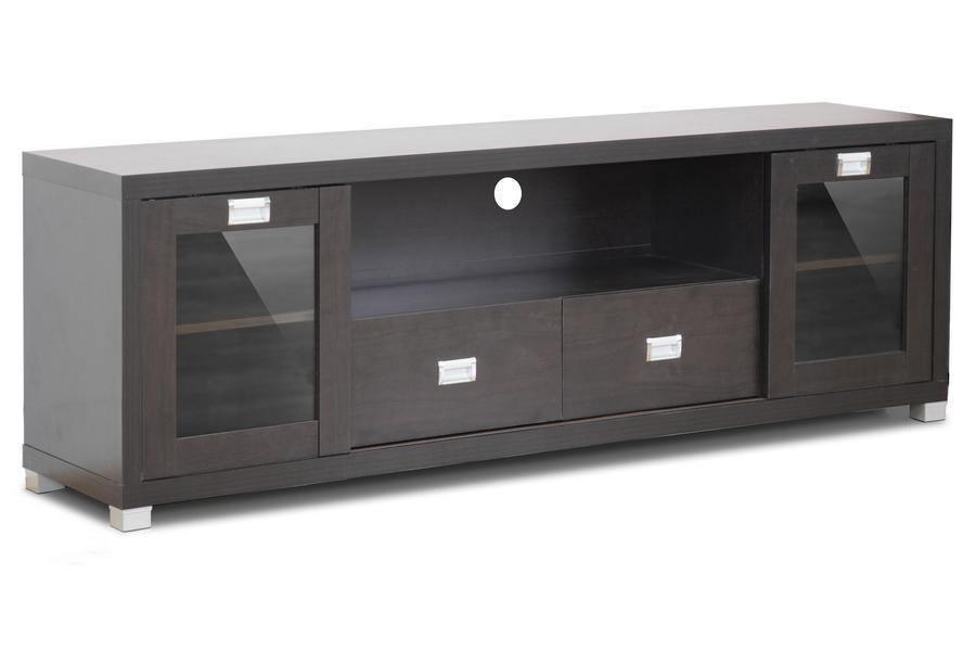 Gosford Brown Wood Modern TV Stand FredCo