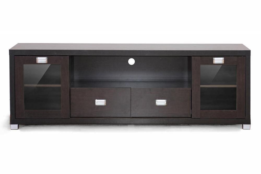 Gosford Brown Wood Modern TV Stand FredCo
