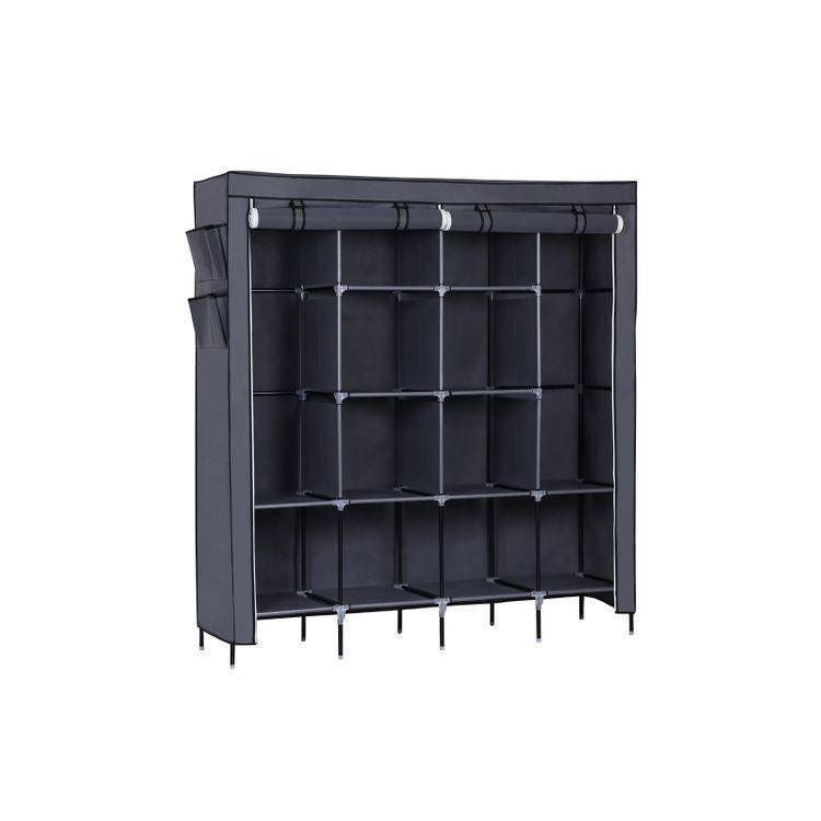 Gray Fabric Wardrobe FredCo