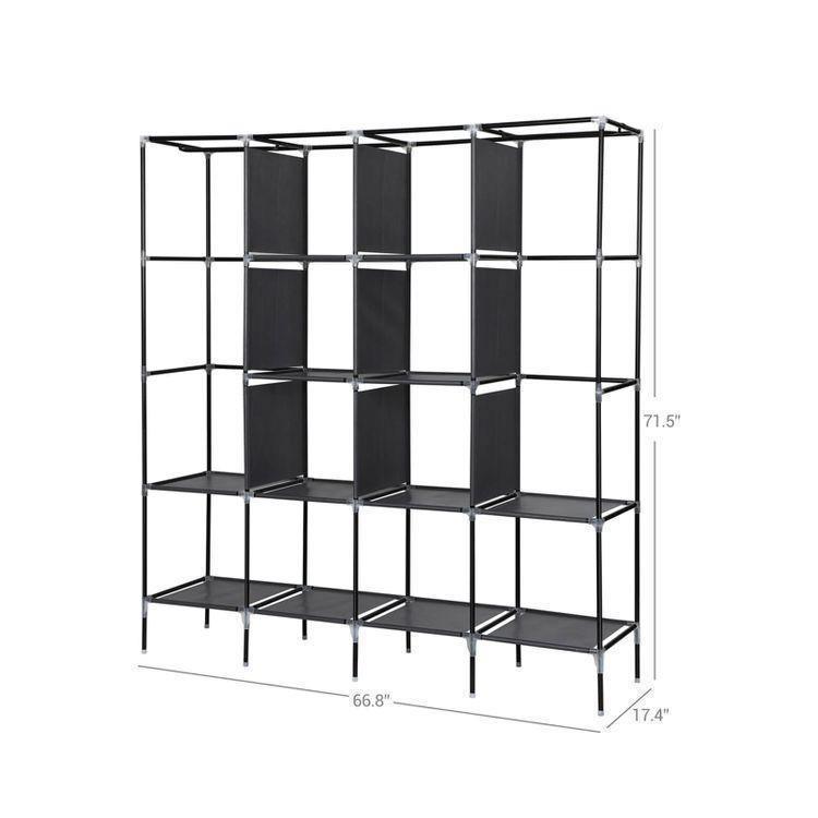 Gray Fabric Wardrobe FredCo