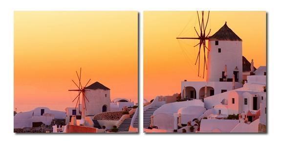 Grecian Crossroads Mounted Photography Print Diptych FredCo
