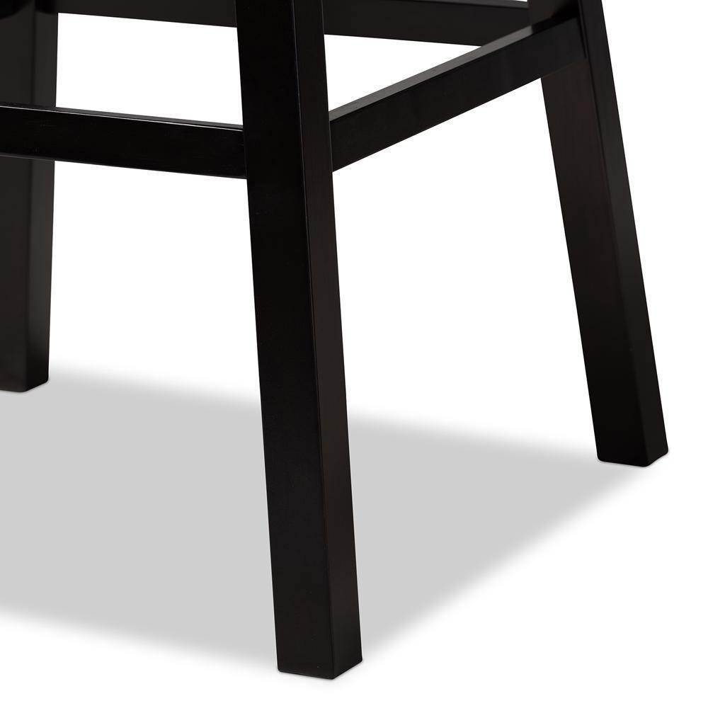 Gregory Modern Transitional Light Grey Velvet Fabric Upholstered and Dark Brown Finished Wood 2-Piece Swivel Bar Stool Set FredCo