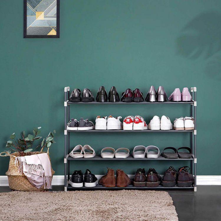 Grey 4 Tier Shoe Organizer FredCo