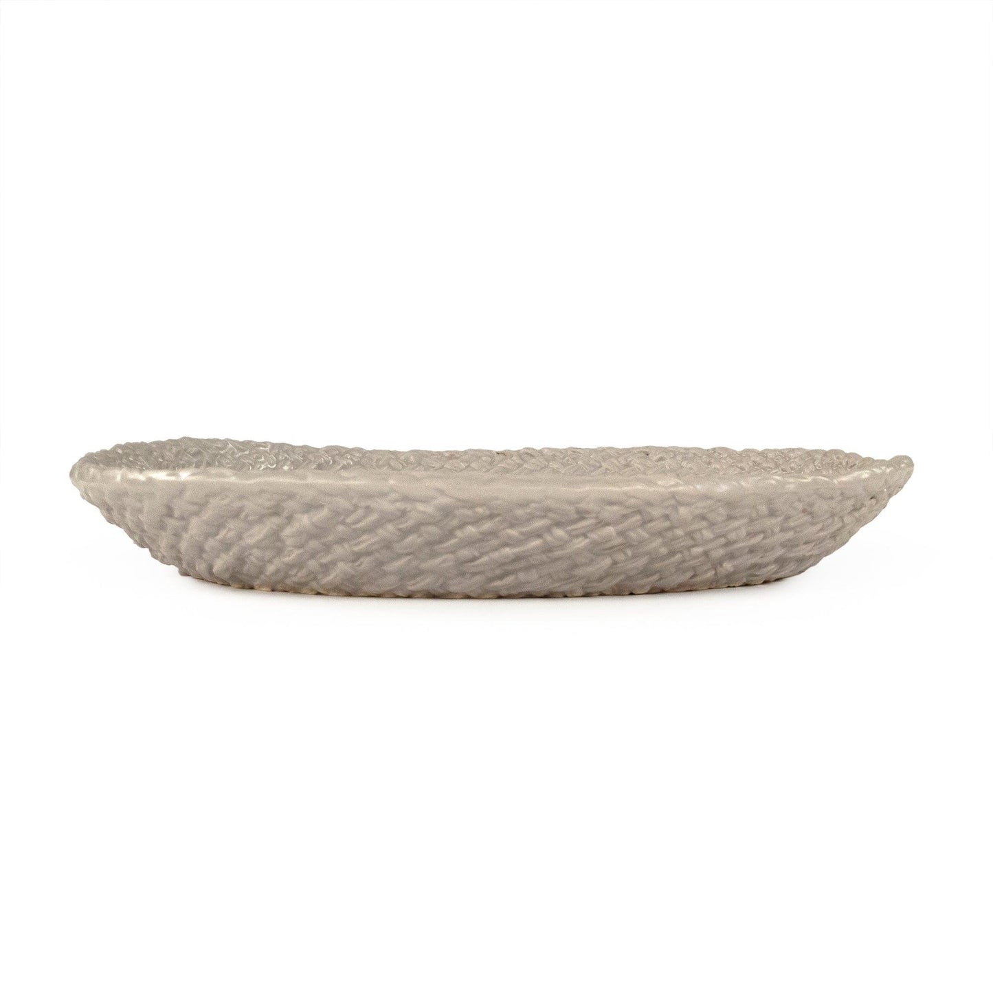 Grey Cross Weave Platter Small CB3492-27-R604 FredCo