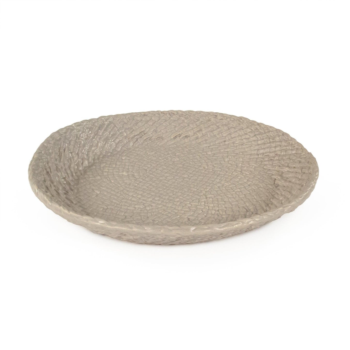 Grey Cross Weave Platter Small CB3492-27-R604 FredCo