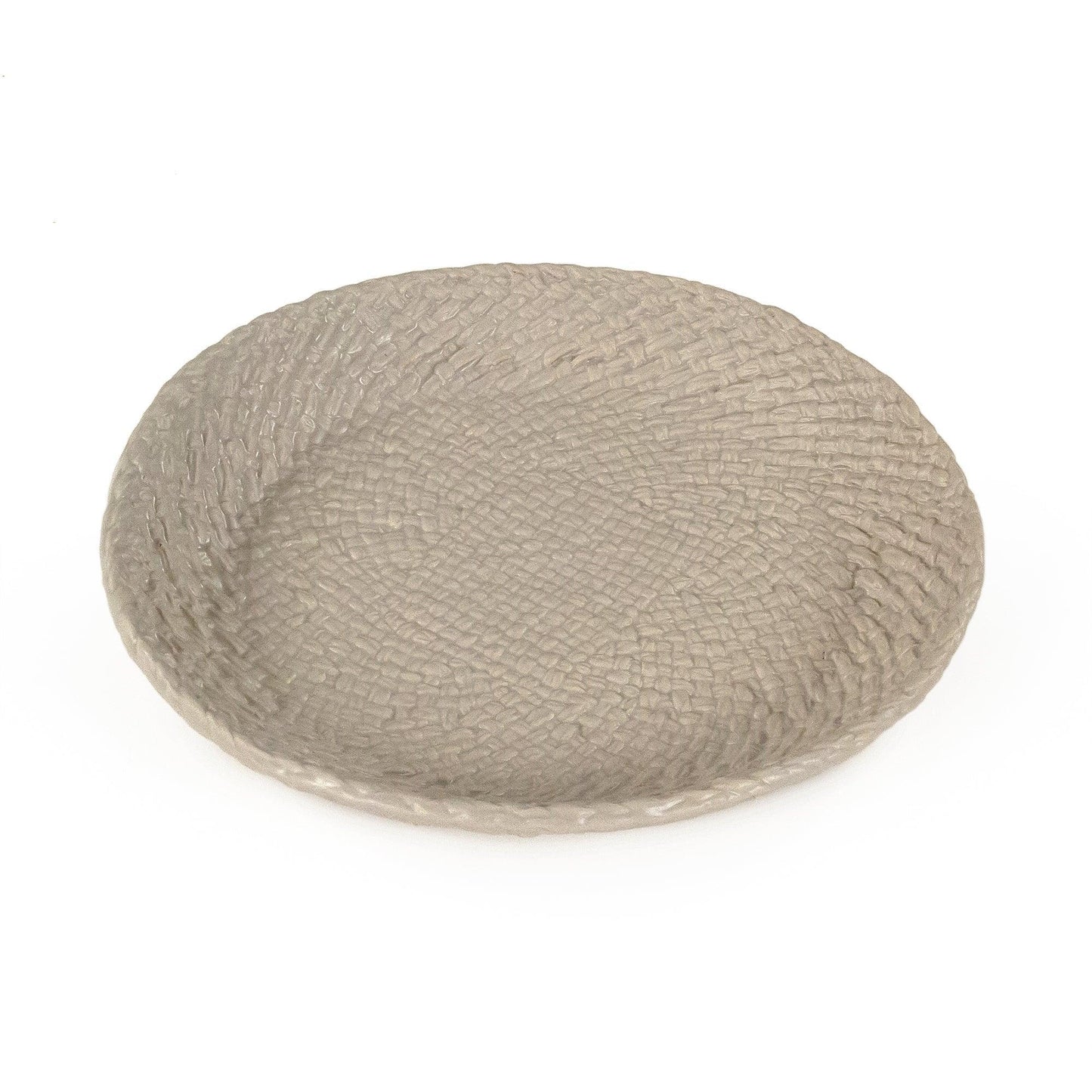Grey Cross Weave Platter Small CB3492-27-R604 FredCo