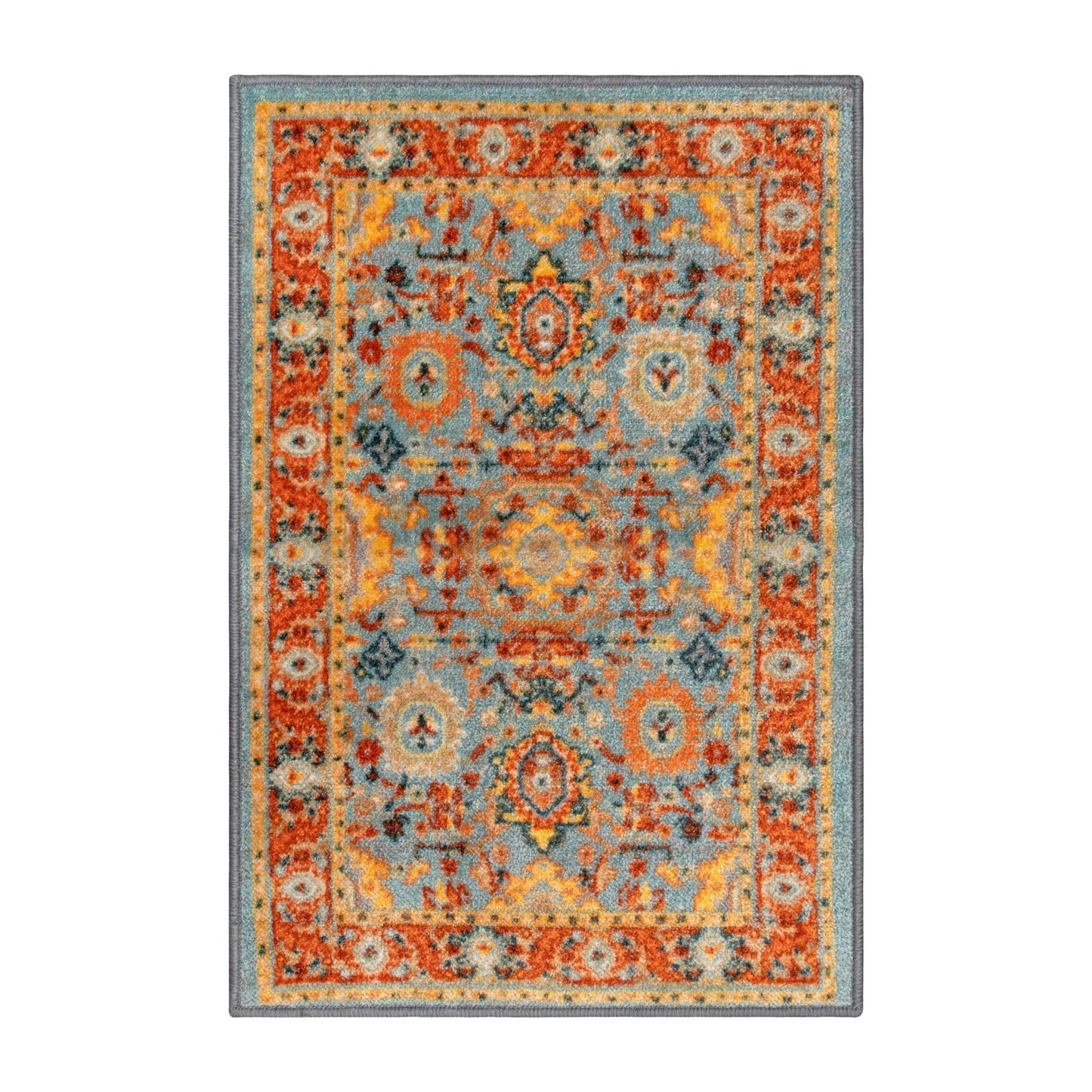 Hadar Non-Slip Foldable Oriental Traditional Rug FredCo