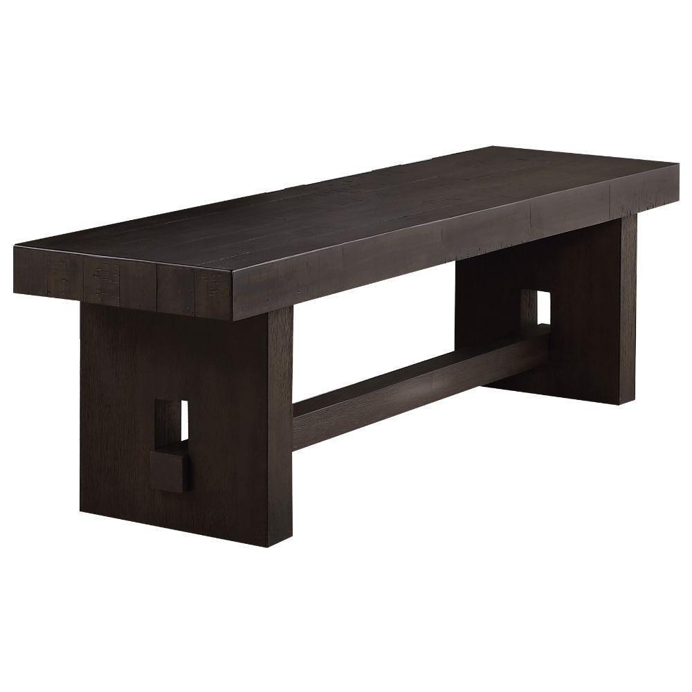 Haddie Bench Distressed Walnut FredCo