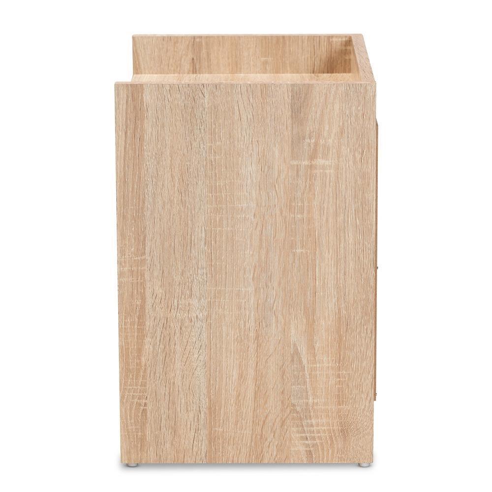 Hale Modern and Contemporary Oak Finished Wood 1-Door Nightstand FredCo