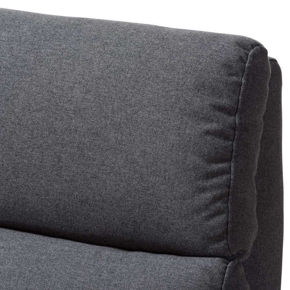 Halstein Mid-century Modern Grey Fabric Upholstered Lounge Chair FredCo