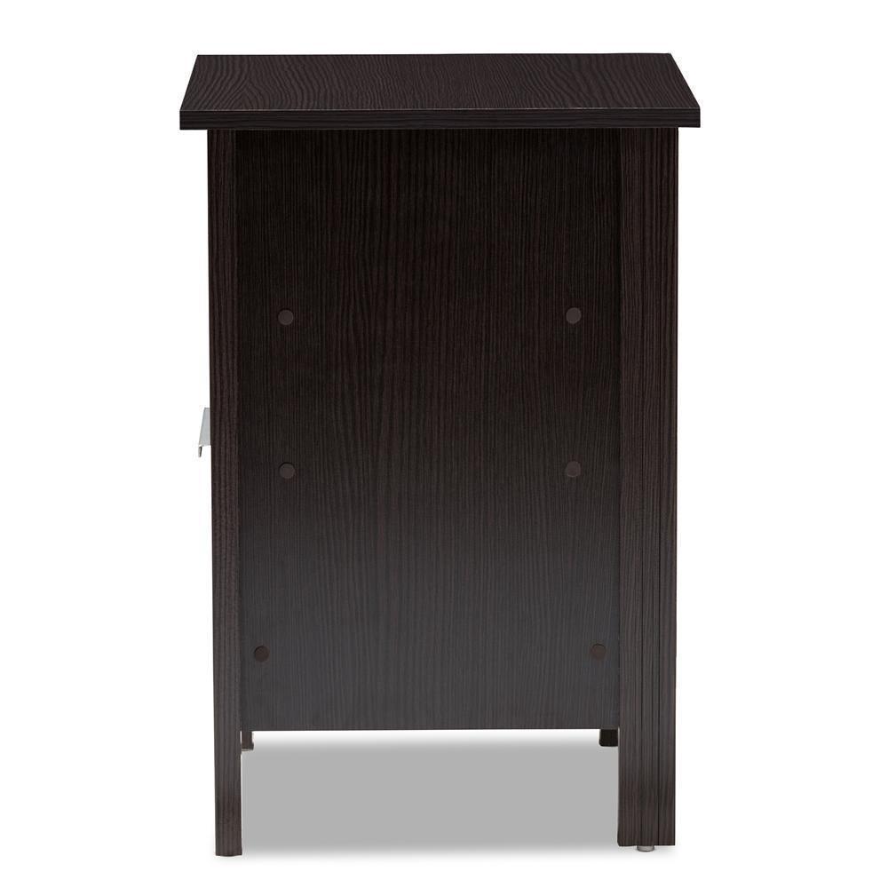 Hamish Modern and Contemporary Wenge Brown Finished 1-Drawer Nightstand FredCo