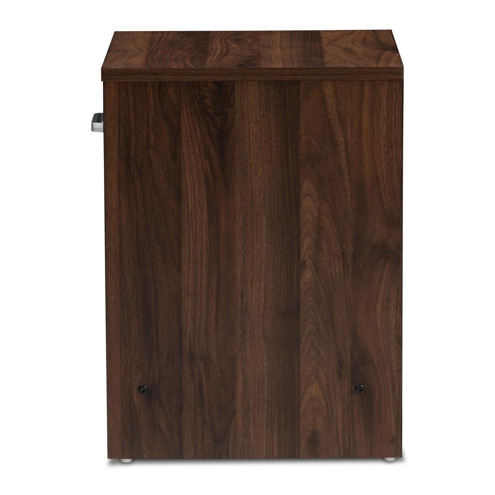 Hansel Modern and Contemporary 1-Drawer Dark Brown and Dark Grey Finished Nightstand FredCo