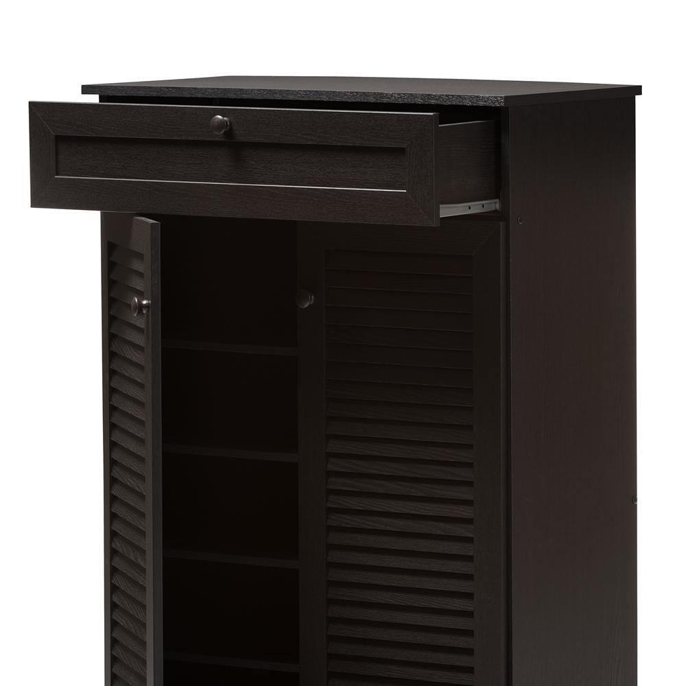 Harding Espresso Shoe-Storage Cabinet FredCo