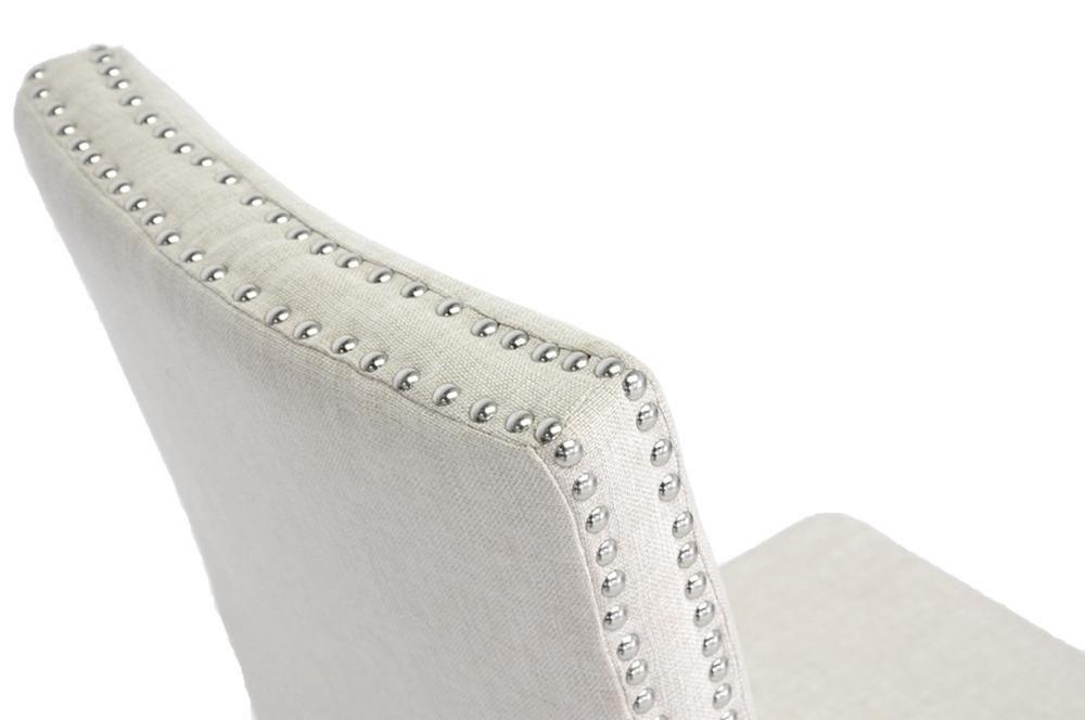 Harrowgate Beige Linen Modern Dining Chair (Set of 2) FredCo