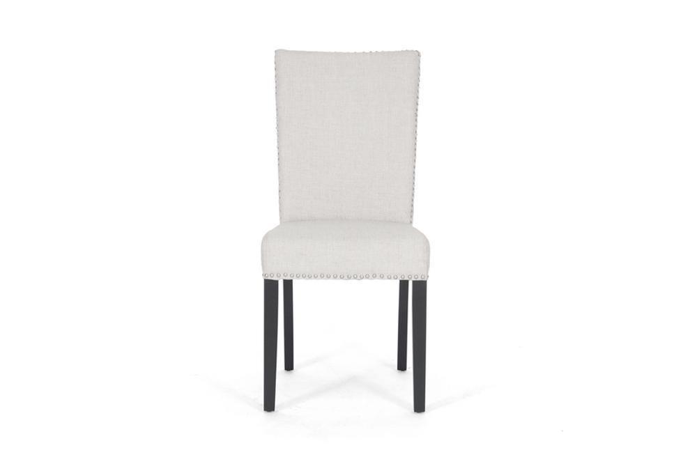 Harrowgate Beige Linen Modern Dining Chair (Set of 2) FredCo