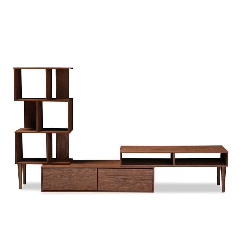 Haversham Mid-century Retro Modern TV Stand Entertainment Center and Display Unit FredCo