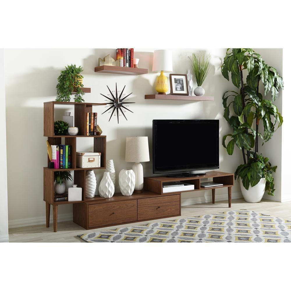 Haversham Mid-century Retro Modern TV Stand Entertainment Center and Display Unit FredCo