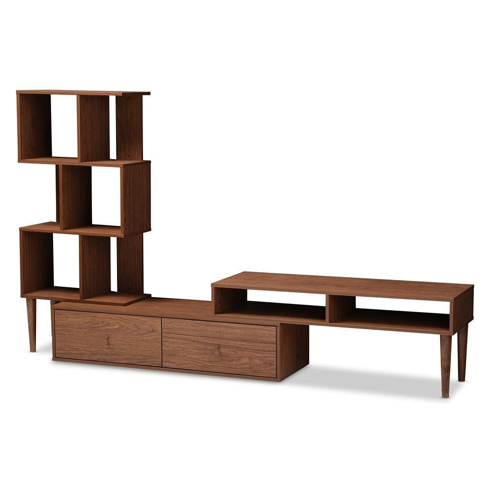 Haversham Mid-century Retro Modern TV Stand Entertainment Center and Display Unit FredCo