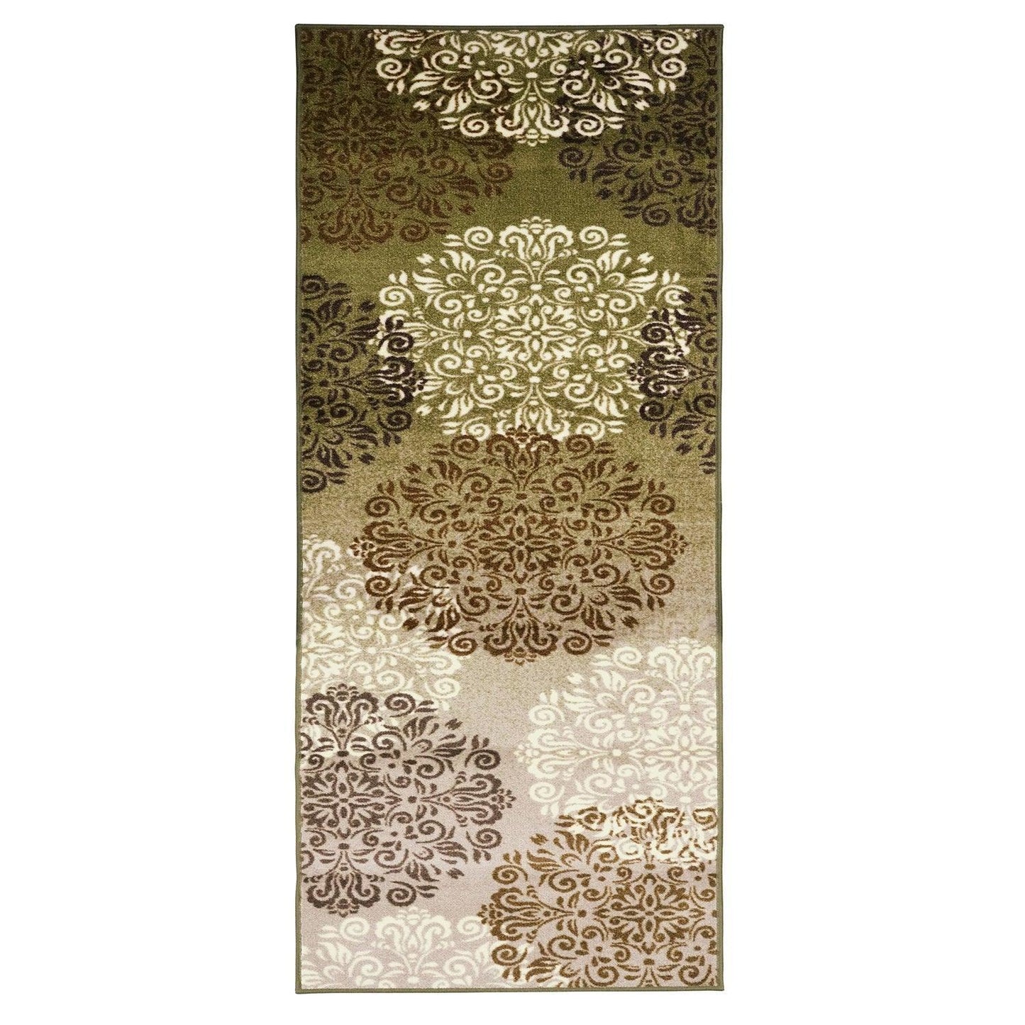 Hedena Non-Slip Foldable Modern Baroque Medallion Rug FredCo