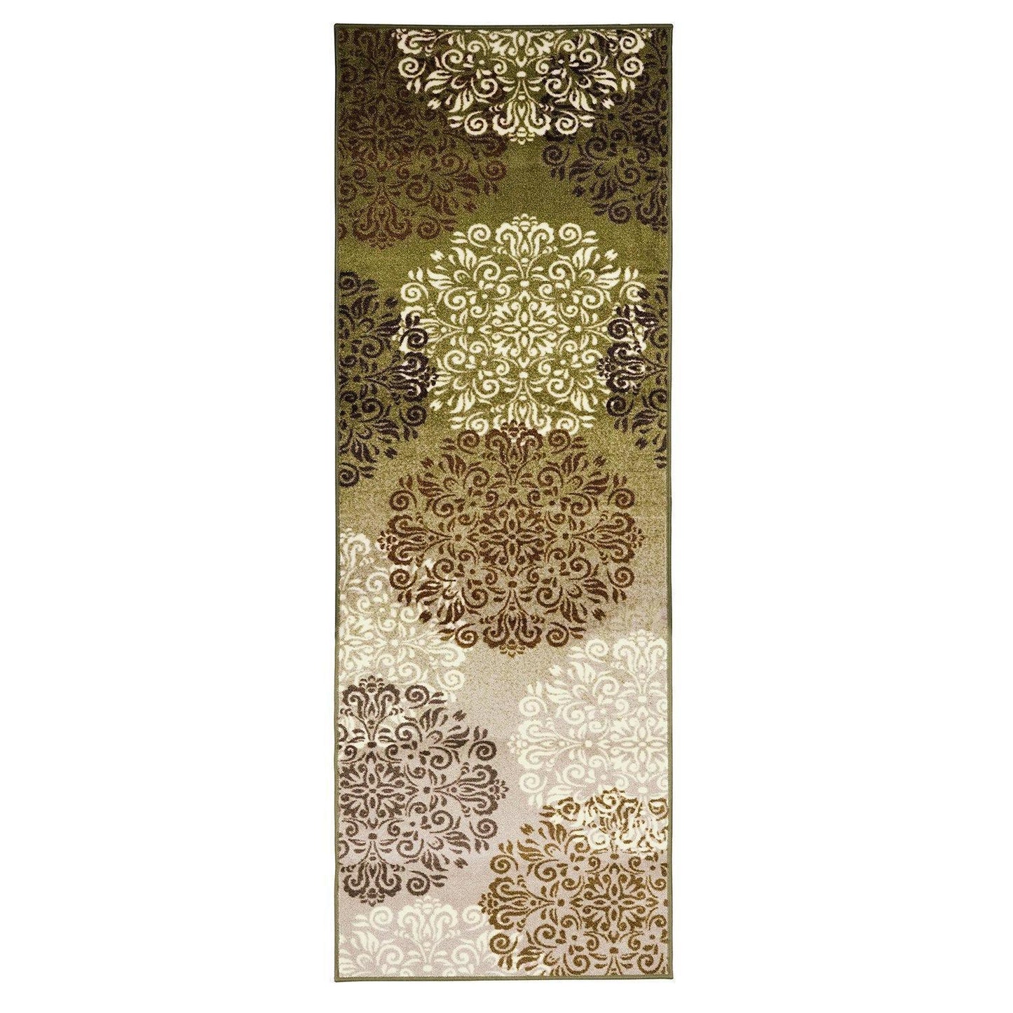 Hedena Non-Slip Foldable Modern Baroque Medallion Rug FredCo