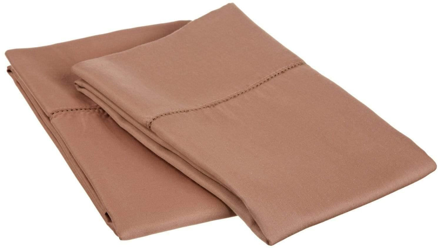 Hem Stitch 600-Thread-Count Pillowcases Set, Cotton Blend, 8 Colors FredCo