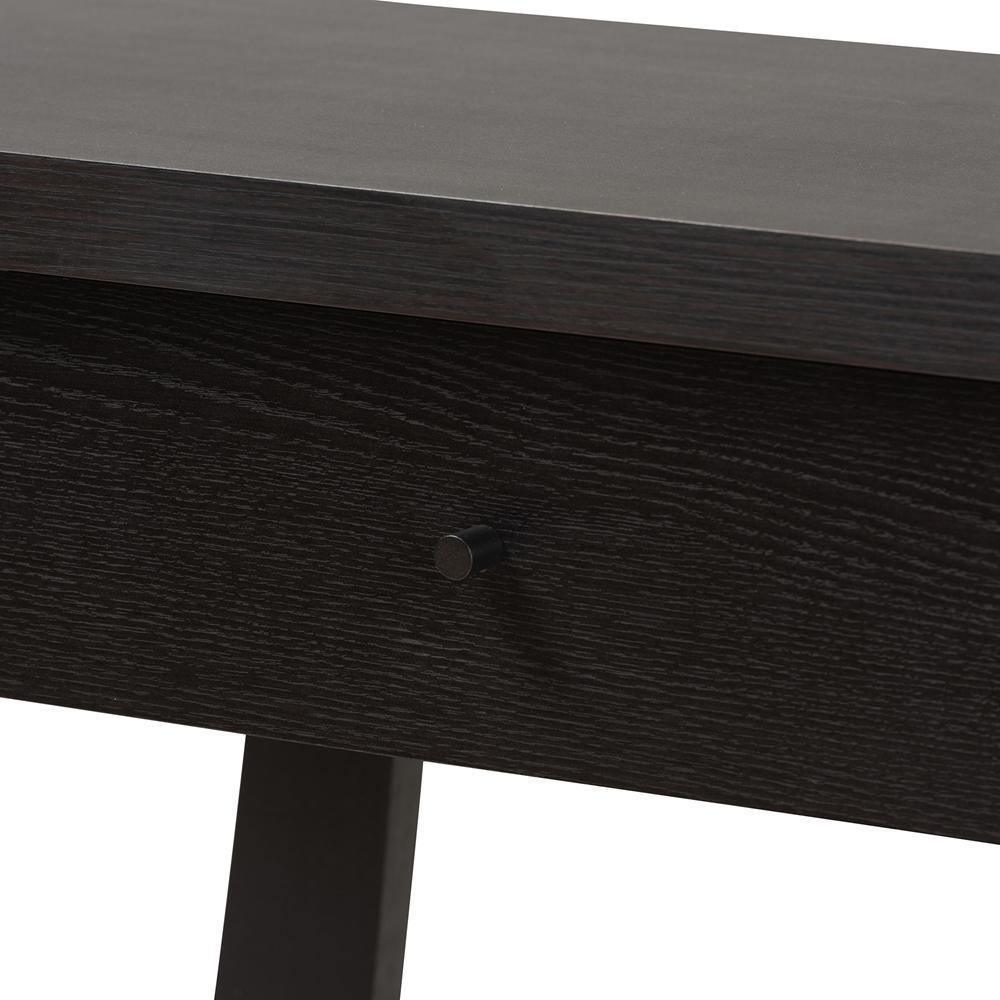 Herman Modern and Contemporary Dark Brown Finished Wood 1-Drawer Console Table FredCo