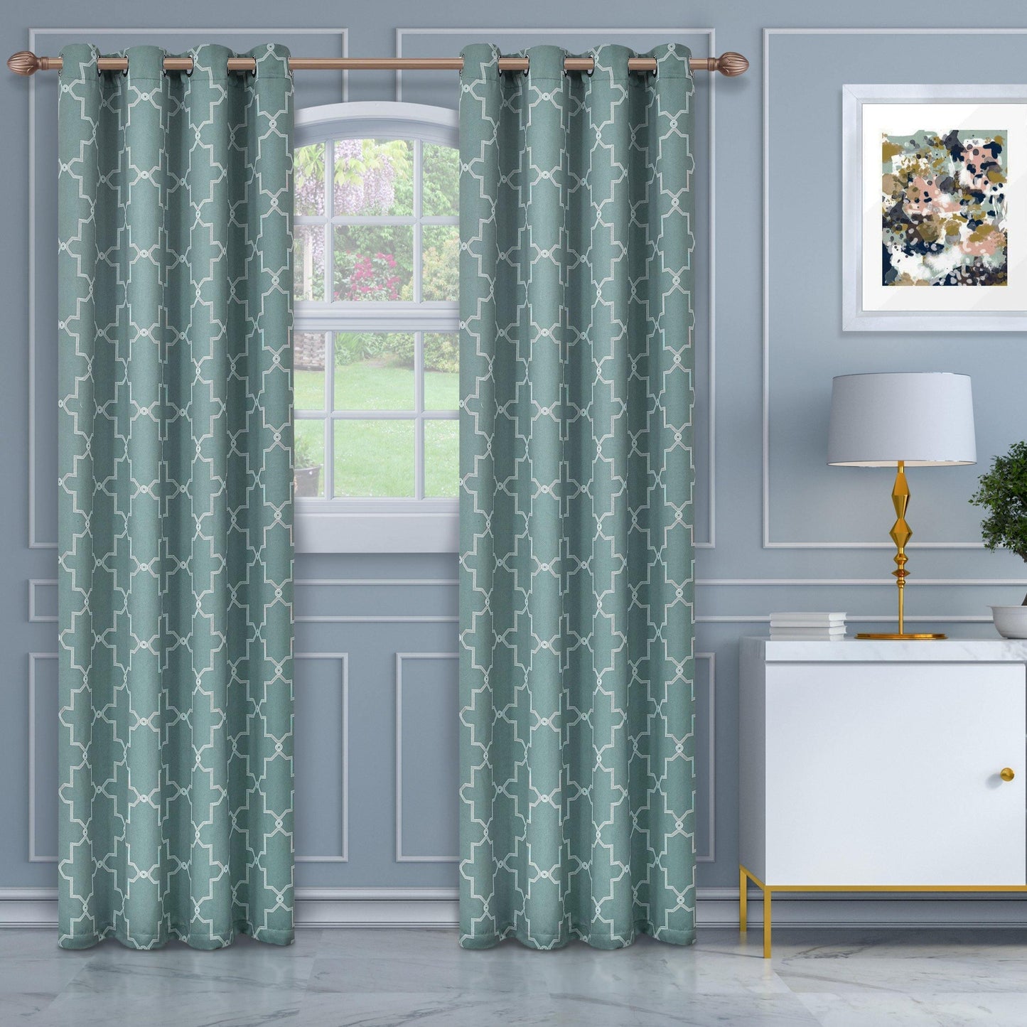 Imperial Trellis Blackout 2 Panel Curtains FredCo