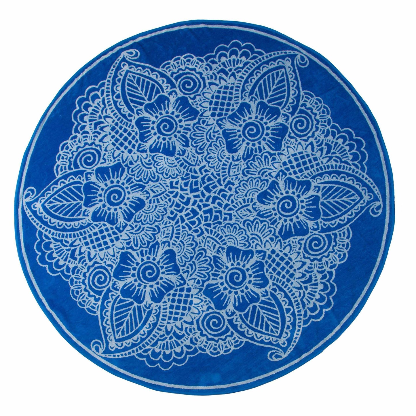 Indie 100% Cotton Mandala Boho Round Beach Towel, 60" FredCo