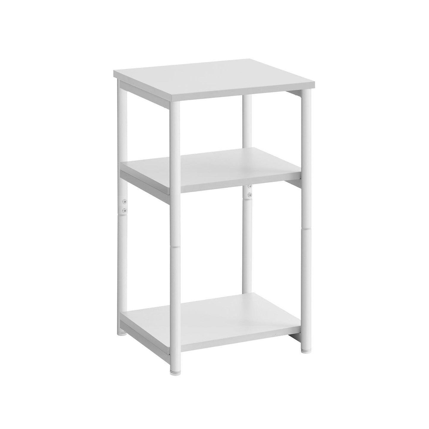 Industrial 3-Tier Tall Side Table White FredCo